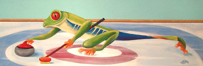 Curling Frog   (24 x 12)