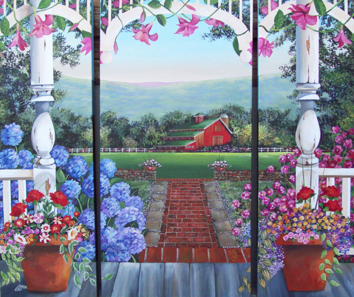 Weekend In The Country   (42 x 36 - Triptych)