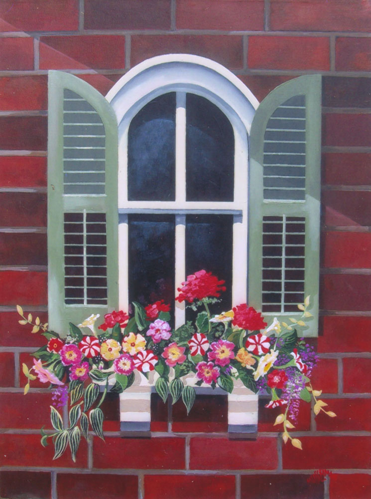 Window Box Floral   (18 x 24)