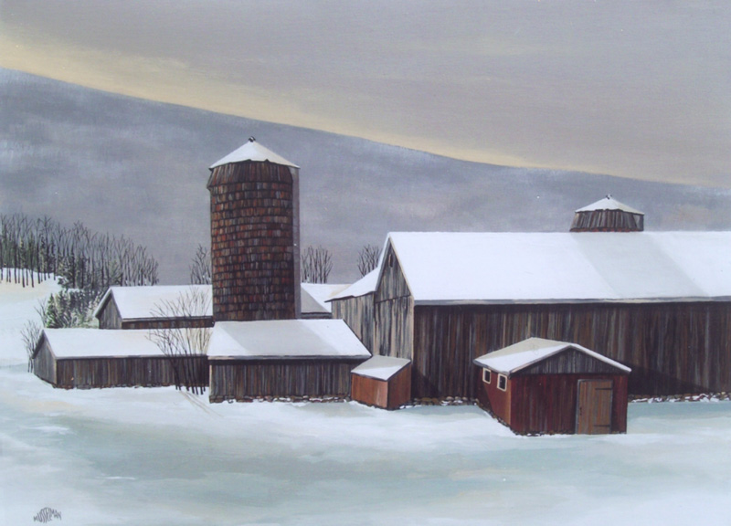 Winter Milkhouse  (18 x 24)